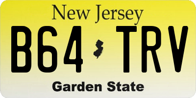 NJ license plate B64TRV