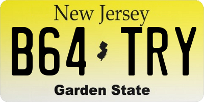 NJ license plate B64TRY