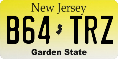 NJ license plate B64TRZ