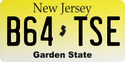 NJ license plate B64TSE