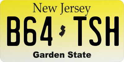 NJ license plate B64TSH