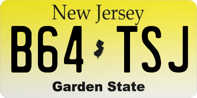 NJ license plate B64TSJ