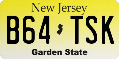NJ license plate B64TSK