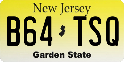 NJ license plate B64TSQ