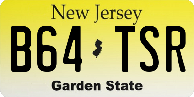 NJ license plate B64TSR