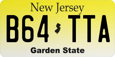 NJ license plate B64TTA