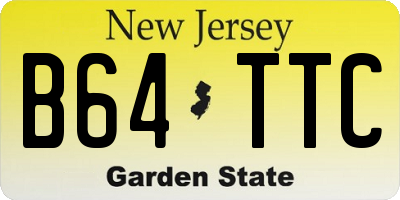 NJ license plate B64TTC