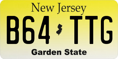 NJ license plate B64TTG