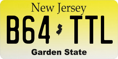 NJ license plate B64TTL