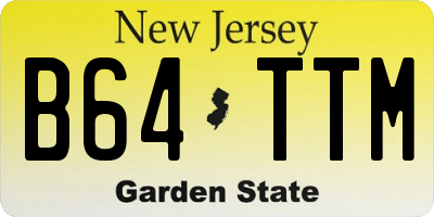 NJ license plate B64TTM