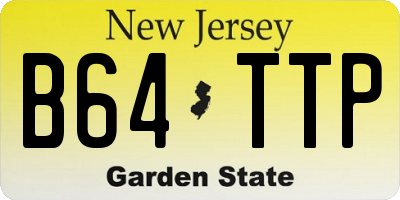 NJ license plate B64TTP