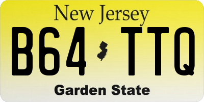 NJ license plate B64TTQ