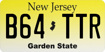 NJ license plate B64TTR