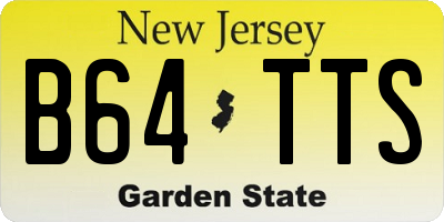 NJ license plate B64TTS