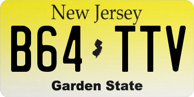 NJ license plate B64TTV