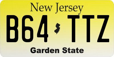 NJ license plate B64TTZ