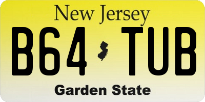 NJ license plate B64TUB