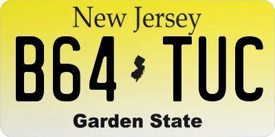 NJ license plate B64TUC