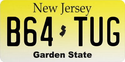 NJ license plate B64TUG