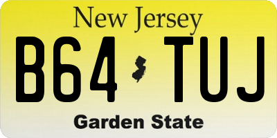 NJ license plate B64TUJ