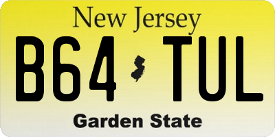 NJ license plate B64TUL
