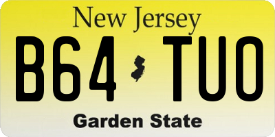 NJ license plate B64TUO