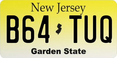 NJ license plate B64TUQ