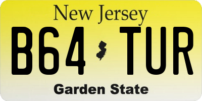 NJ license plate B64TUR