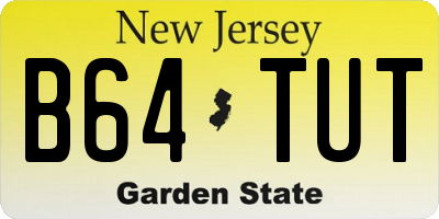 NJ license plate B64TUT