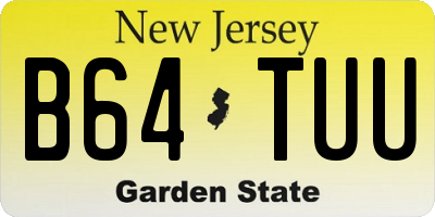 NJ license plate B64TUU