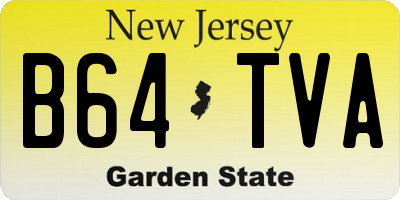 NJ license plate B64TVA