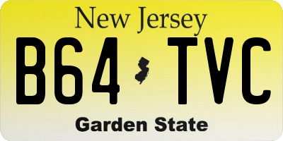 NJ license plate B64TVC