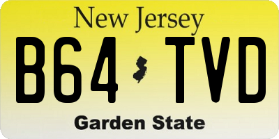 NJ license plate B64TVD