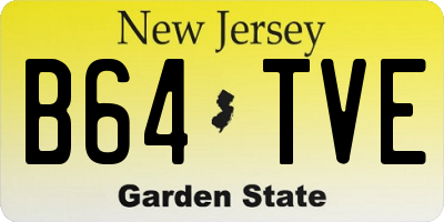 NJ license plate B64TVE