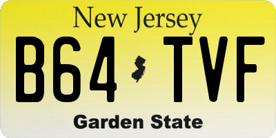 NJ license plate B64TVF
