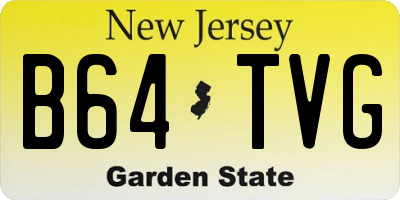 NJ license plate B64TVG
