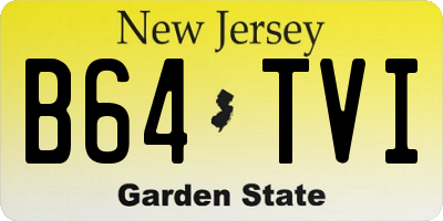 NJ license plate B64TVI