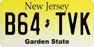 NJ license plate B64TVK