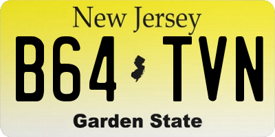 NJ license plate B64TVN