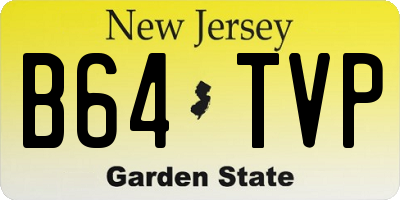 NJ license plate B64TVP
