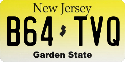 NJ license plate B64TVQ