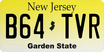 NJ license plate B64TVR