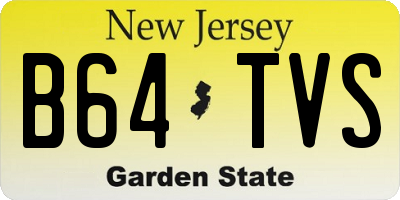 NJ license plate B64TVS