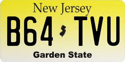 NJ license plate B64TVU