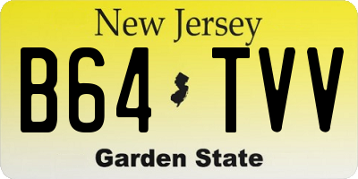 NJ license plate B64TVV