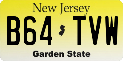 NJ license plate B64TVW