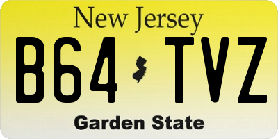 NJ license plate B64TVZ