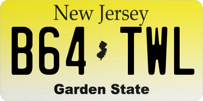 NJ license plate B64TWL