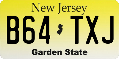 NJ license plate B64TXJ