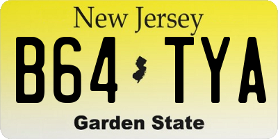 NJ license plate B64TYA